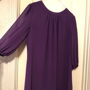 Sheer fall dress with built in slip